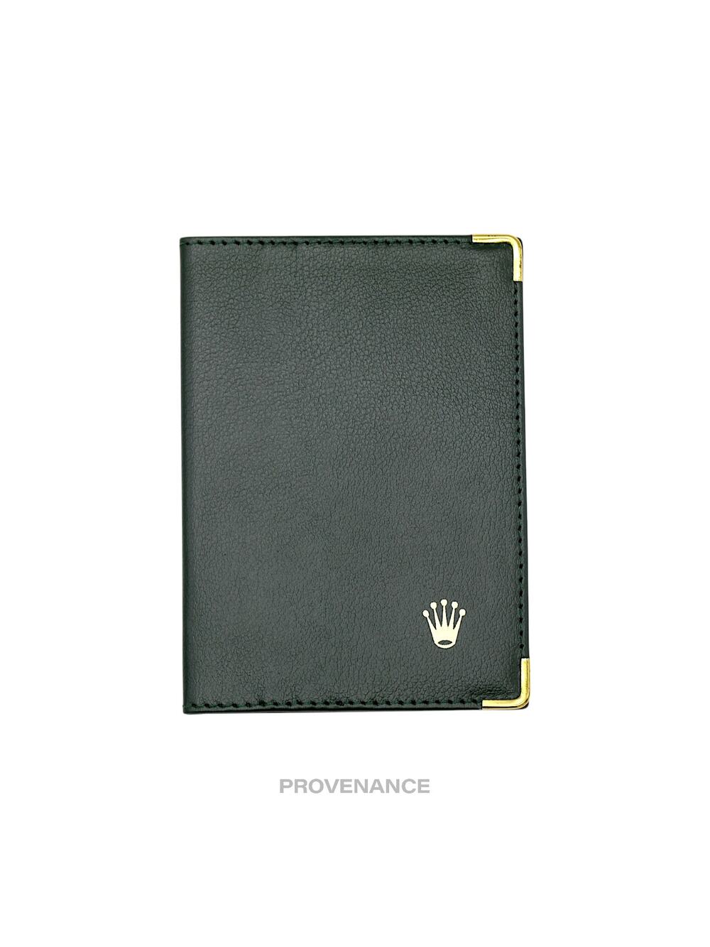🔴 Rolex Crown Passport Wallet - Forest Green Leather R